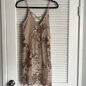 Pink sequin dress
